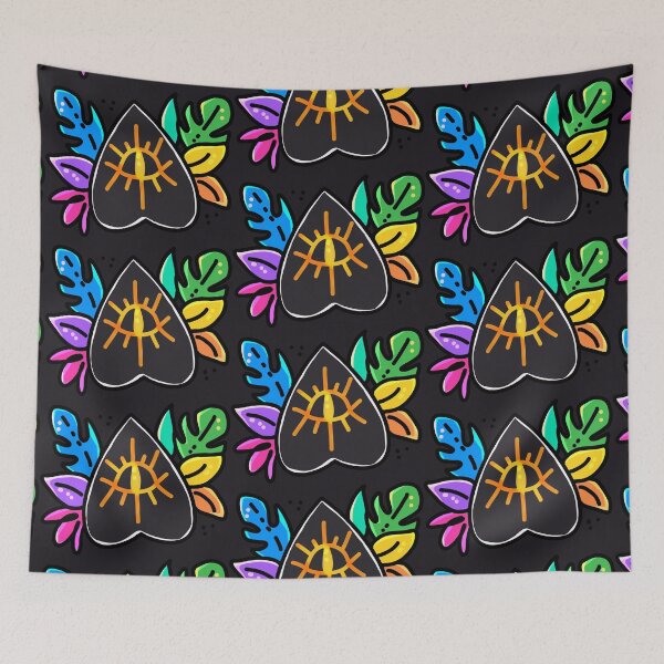 Item preview, Witchy Ouija Spirit Board Planchette & Leaves (Rainbow) designed and sold by almaasi.