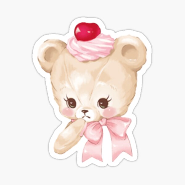 pink stanley bear logo Sticker for Sale by elladitraglia