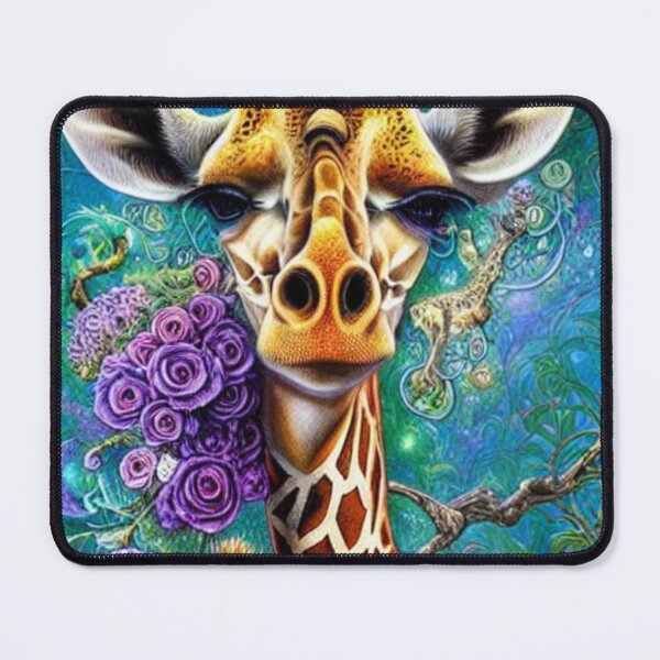 Item preview, African Giraffe, Giraffe in Flower mane designed and sold by Huesoffun.