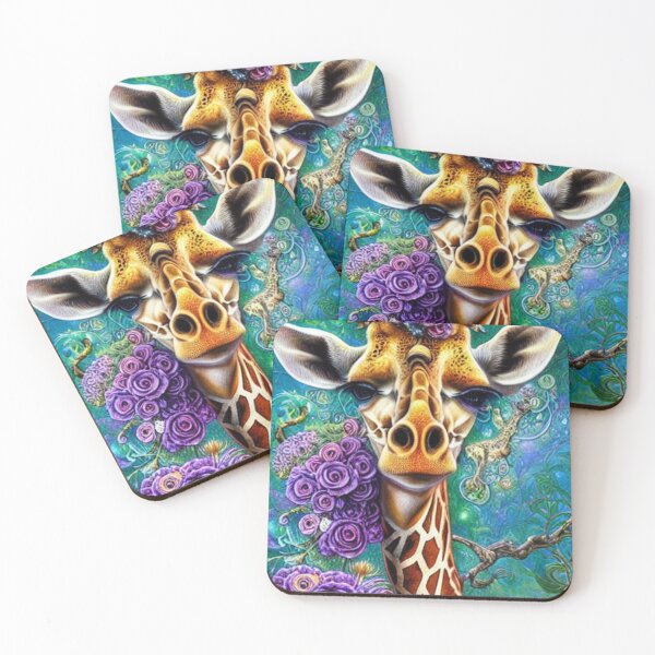 Item preview, African Giraffe, Giraffe in Flower mane designed and sold by Huesoffun.