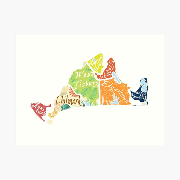 Map of Martha's Vineyard Art Print