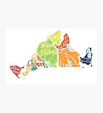 Map of Martha's Vineyard Photographic Print