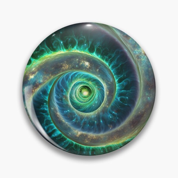 Item preview, Green blue Spiral galaxy - gas nebula designed and sold by CreativeHabbit.