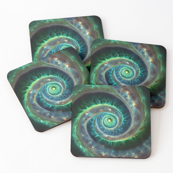 Item preview, Green blue Spiral galaxy - gas nebula designed and sold by CreativeHabbit.