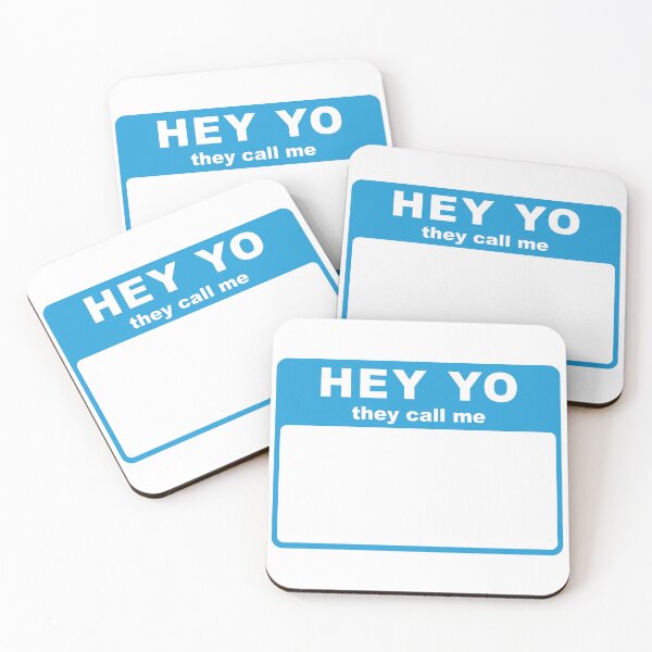 Item preview, Hey Yo They Call Me (Hello My Name Is) tag (blue) designed and sold by conform.