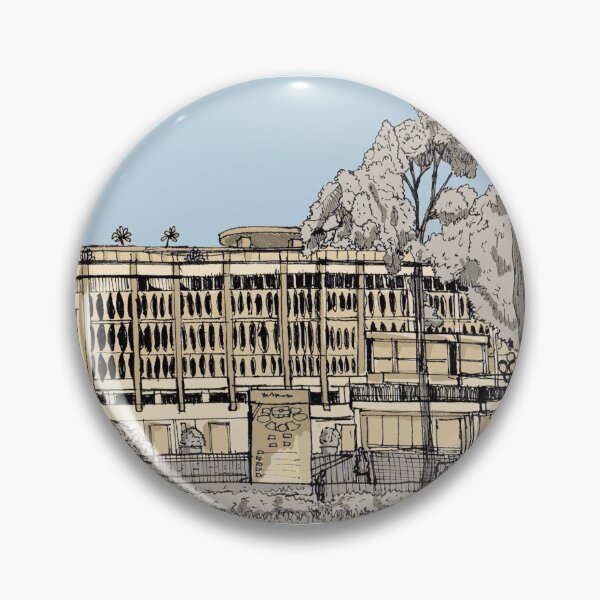 Item preview, Independence Palace (Dinh Độc Lập) Saigon Vietnam Illustration designed and sold by Wall-Art-Sketch.