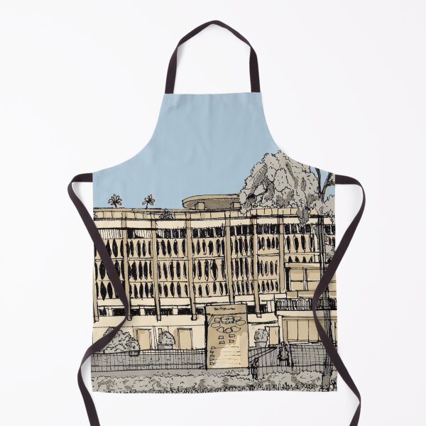 Item preview, Independence Palace (Dinh Độc Lập) Saigon Vietnam Illustration designed and sold by Wall-Art-Sketch.