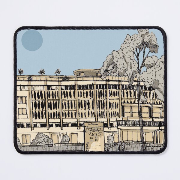 Item preview, Independence Palace (Dinh Độc Lập) Saigon Vietnam Illustration designed and sold by Wall-Art-Sketch.