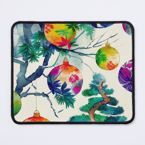 Artikelvorschau, Weihnachtsdekorationsmuster mit traditionellen japanischen Stilelementen in Aquarell entworfen und verkauft von aricutcia.