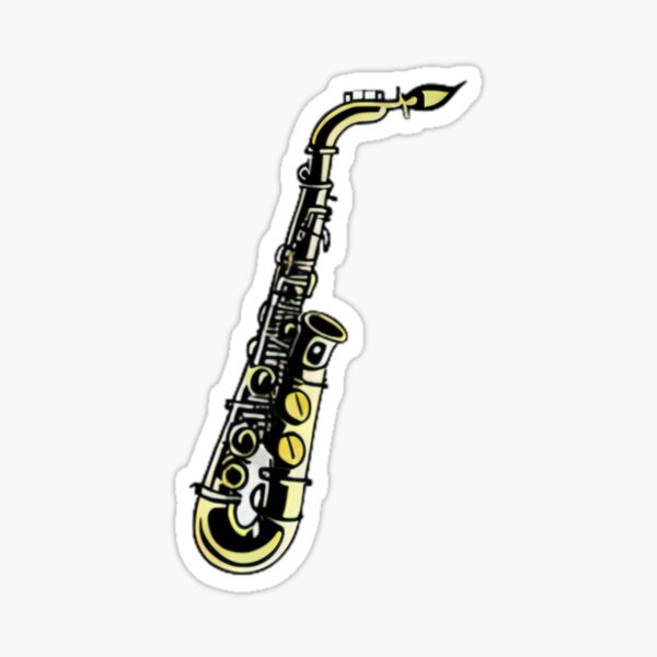 "Saxophone Vintage" Sticker for Sale by Shadowbyte91 Redbubble