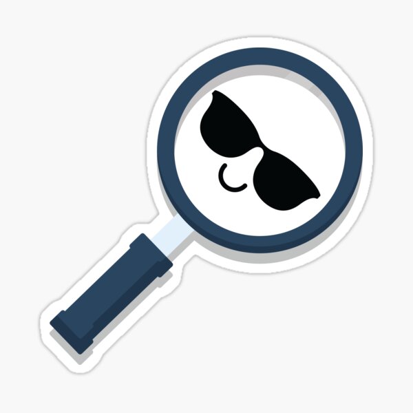 "Magnifying Emoji " Sticker by HippoEmo Redbubble