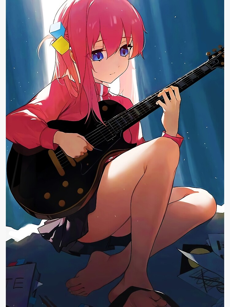 Aperçu 3 sur 3. Poster avec l'œuvre Hitori Gotou Fille Mignon Anime créée et vendue par doracassidyy766.
