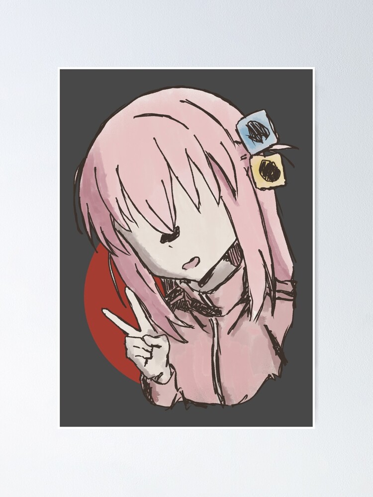 Bocchi the Rock Anime Characters Red Haired Girl Ikuyo Kita Pfp in  Minimalist Vector Art (Transparent) - Bocchi The Rock - Posters and Art  Prints