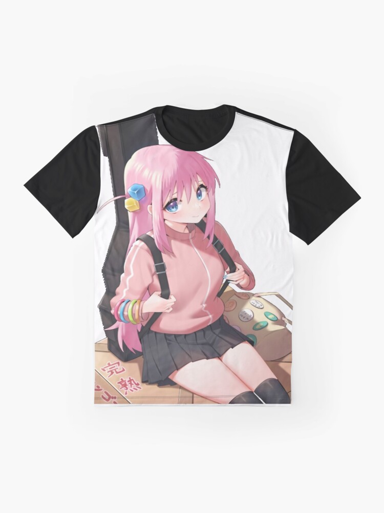 Aperçu 4 sur 5. T-shirt graphique avec l'œuvre Anime Musical Fille créée et vendue par doracassidyy766.