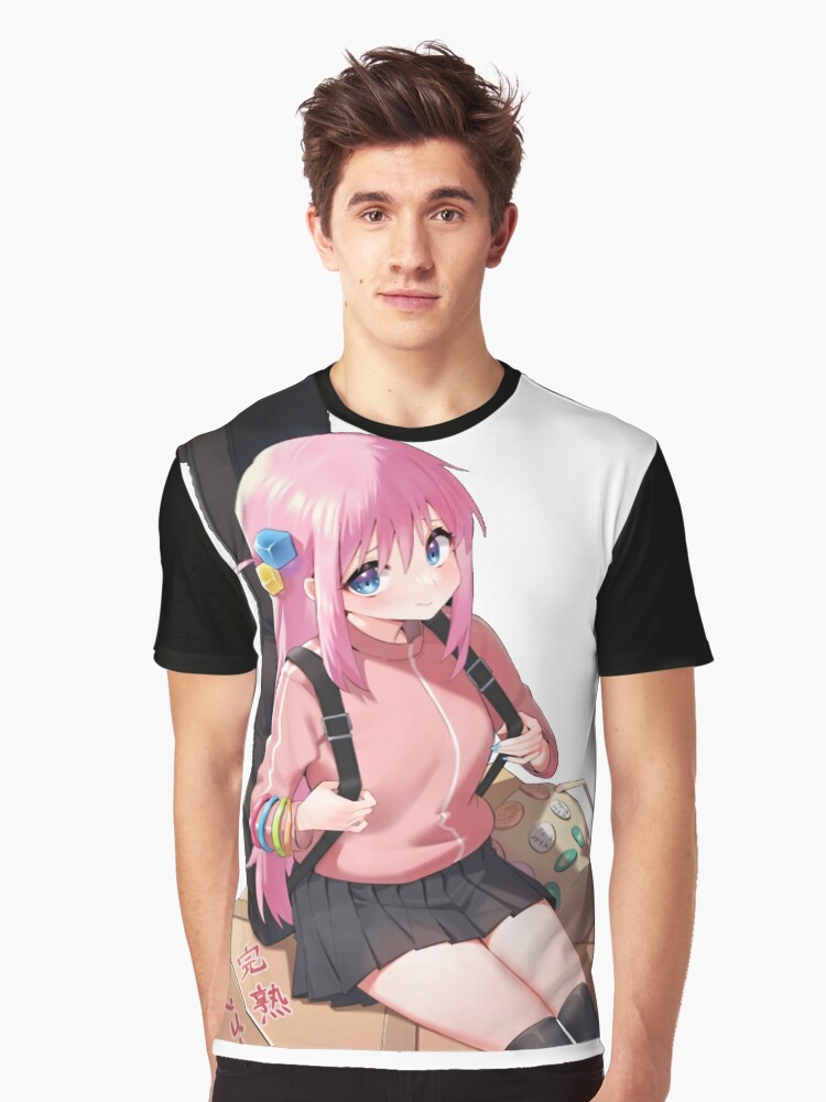 Aperçu 1 sur 5. T-shirt graphique avec l'œuvre Anime Musical Fille créée et vendue par doracassidyy766.