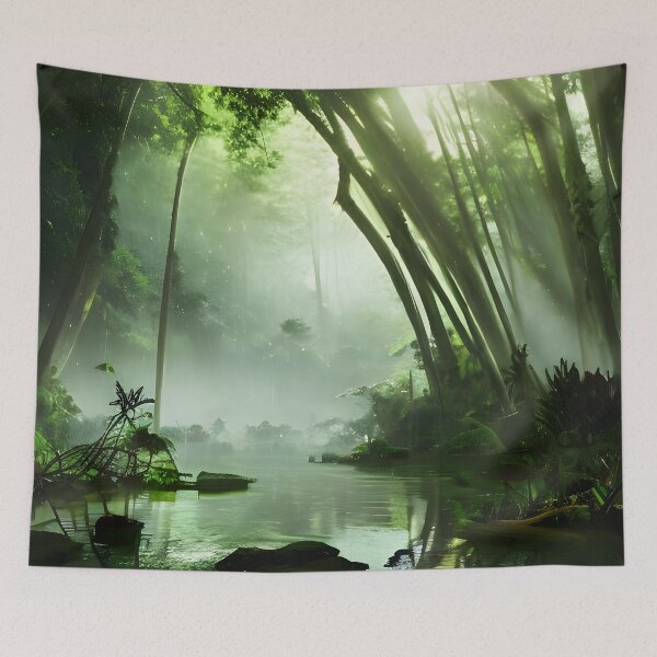 Aperçu de l'œuvre Ruisseau dans la jungle 2 (AI-Art) créée et vendue par Xulutions.