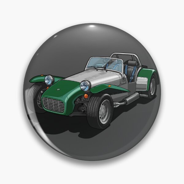 Artikelvorschau, Kunstwerk Caterham Super Seven BDR 7 grün klassisch entworfen und verkauft von SketchNinja.