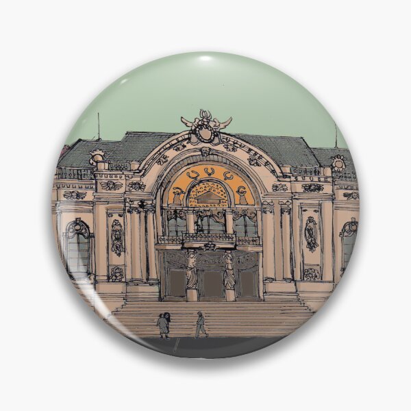 Item preview, City Opera House Saigon Vietnam Illustration designed and sold by Wall-Art-Sketch.