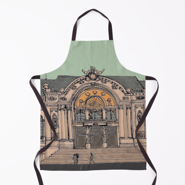 Item preview, City Opera House Saigon Vietnam Illustration designed and sold by Wall-Art-Sketch.