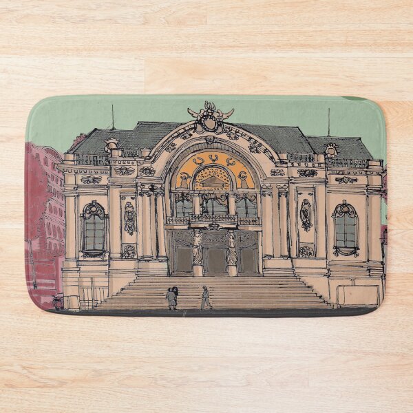 Item preview, City Opera House Saigon Vietnam Illustration designed and sold by Wall-Art-Sketch.