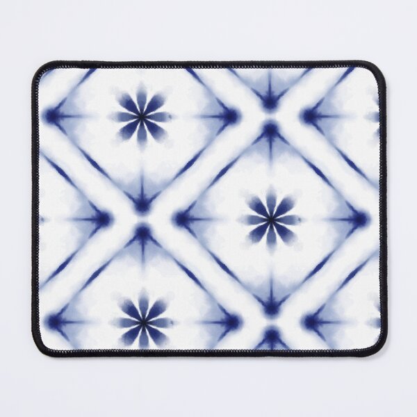 Item preview, Floral Blue Indigo Tie Dye Floral Shibori Pattern  designed and sold by Tamas Das.