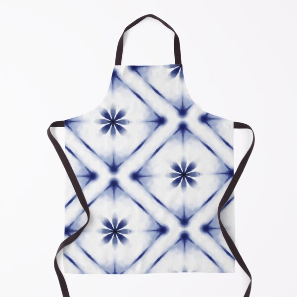 Item preview, Floral Blue Indigo Tie Dye Floral Shibori Pattern designed and sold by Tamas Das.