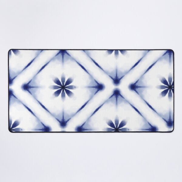 Item preview, Floral Blue Indigo Tie Dye Floral Shibori Pattern designed and sold by Tamas Das.