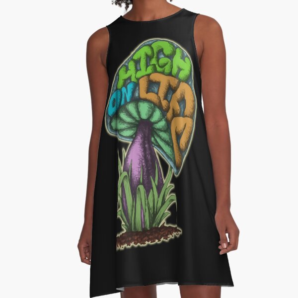 High on Life - The Story of a Mushroom A-Line Dress