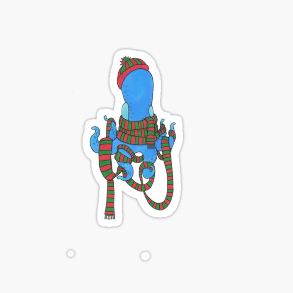 Too Much Scarf For One Octopus Sticker