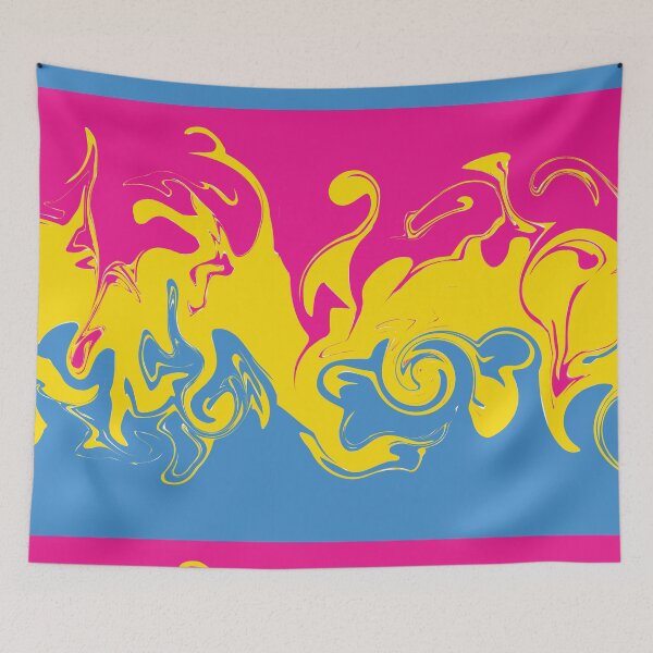 Item preview, Swirly Pansexual Flag designed and sold by GrumpyAlison.