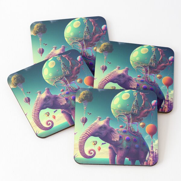 Item preview, Flying punk metaphysic surreal elephant  designed and sold by ladarkepoque.