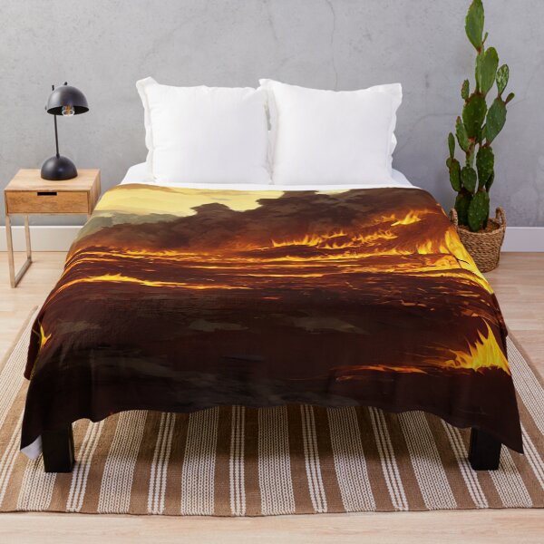Item preview, Mesmerizing Fire Mountain -  4K Wallpaper Landscape of Volcano Lava Fire and Flames, Pyro designed and sold by Fregoulix.