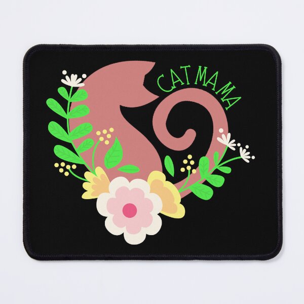 Item preview, Cat Mama.. A cute heart shaped cat silhouette surrounded by colorful flowers designed and sold by ditzy-designs.
