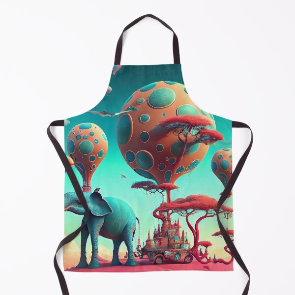 Item preview, Hot air balloon Flying punk metaphysic surreal elephant designed and sold by ladarkepoque.