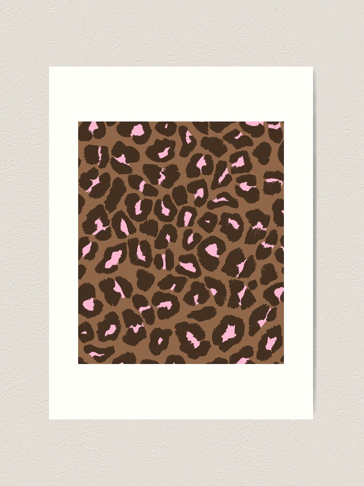 Leopard Print, Black, Brown, Rust and Tan Art Print by mm gladden
