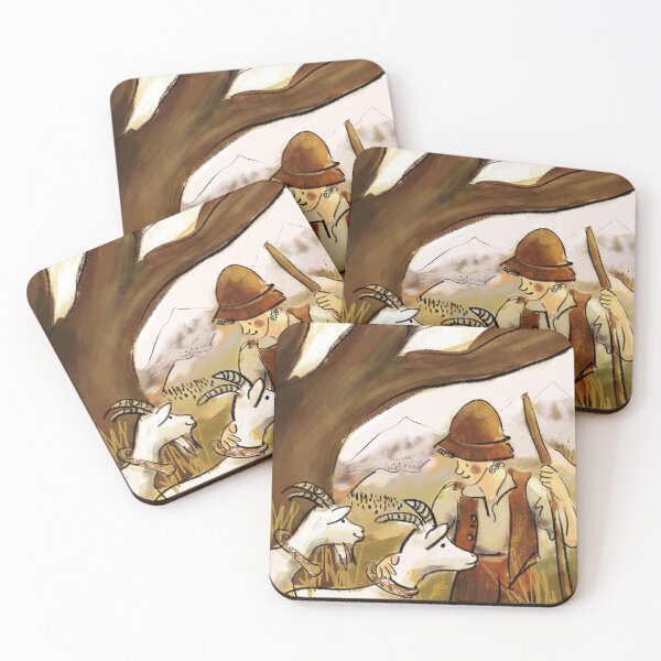 Item preview, Folktale week - Shepherd Boy and Goats under a Tree in the Swiss Alps designed and sold by Lemady.