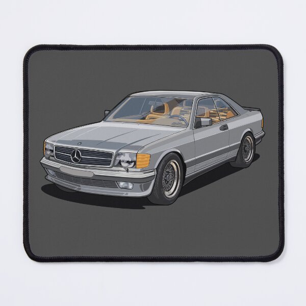 Item preview, German grey German ICON C126 Mercedes 500 SEC Best illustration artwork 1985 designed and sold by SketchNinja.