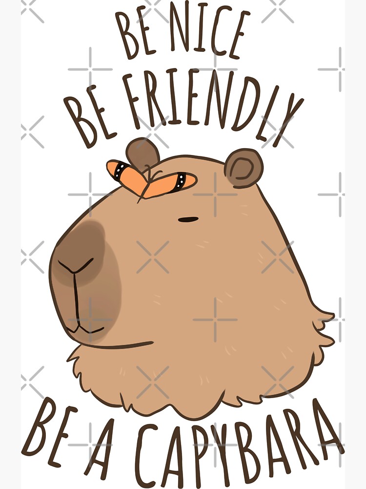 Capybara cute pattern - cartoon capybara illustration pack Poster for Sale  by Yarafantasyart