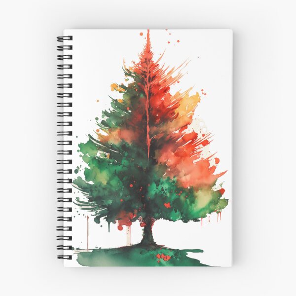 Item preview, Retro vintage Christmas tree Watercolor 04 designed and sold by printiesart.