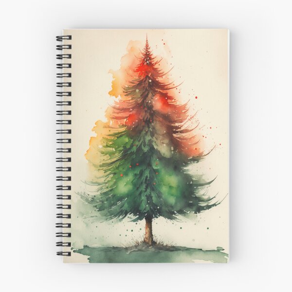Item preview, Retro vintage Christmas tree Watercolor designed and sold by printiesart.