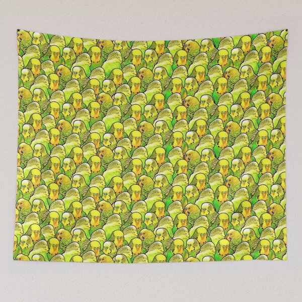 Item preview, Budgie Faces Funny Pattern designed and sold by Alienphysique.