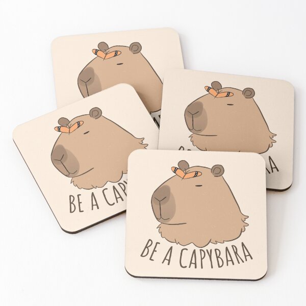 Item preview, Cute Capybara with a butterfly- be a capybara  designed and sold by Yarafantasyart.