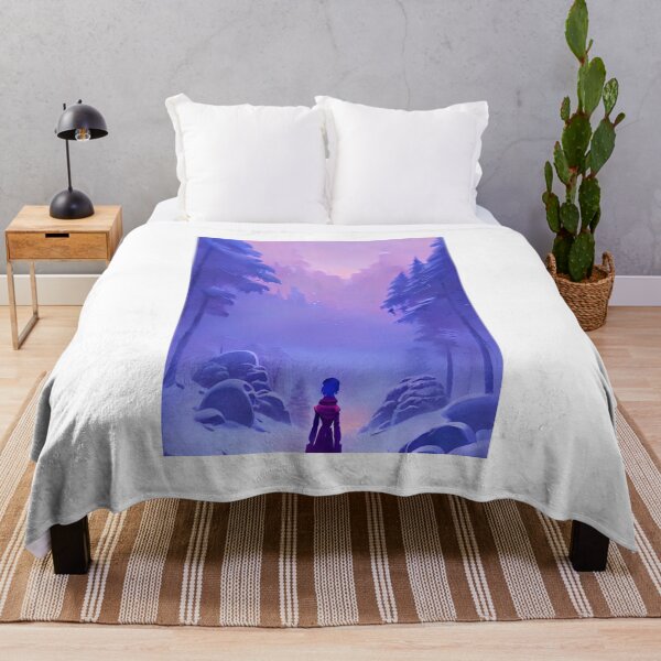 Item preview, Anime Girl Snowy Forest Christmas Vibe Landscape designed and sold by Trendy-Now.