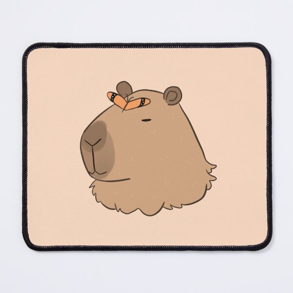 Item preview, Cute cartoon Capybara with a butterfly designed and sold by Yarafantasyart.
