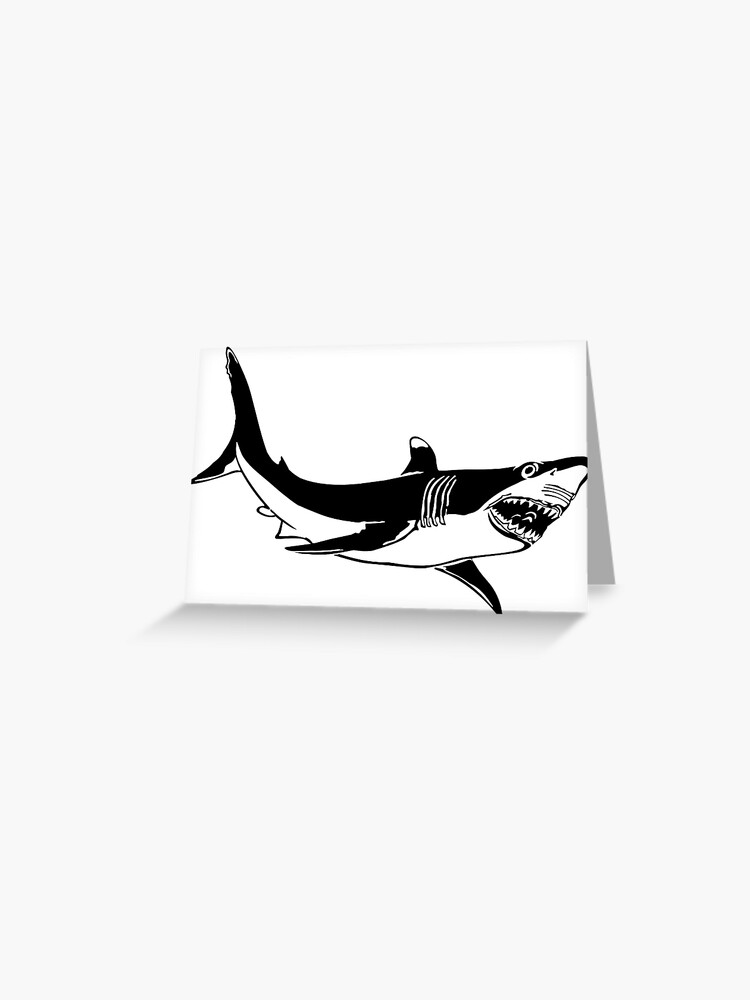 requin noir et blanc gros poisson Carte de v ux