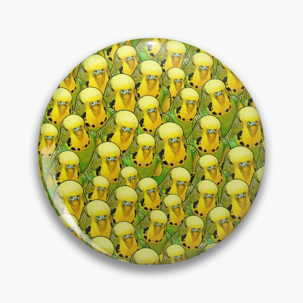 Item preview, Yellow Budgie Crowd Funny Pattern designed and sold by Alienphysique.