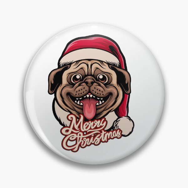 Item preview, Adorable Santa Claus Pug Cute Sticker Design T-Shirt Hoodie designed and sold by ivaostrogonac.