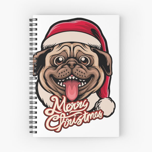 Item preview, Adorable Santa Claus Pug Cute Sticker Design T-Shirt Hoodie designed and sold by ivaostrogonac.