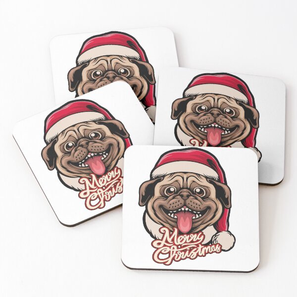 Item preview, Adorable Santa Claus Pug Cute Sticker Design T-Shirt Hoodie designed and sold by ivaostrogonac.