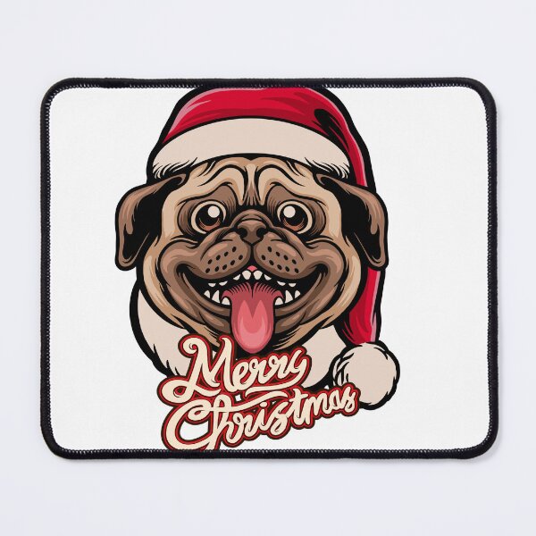 Item preview, Adorable Santa Claus Pug Cute Sticker Design T-Shirt Hoodie designed and sold by ivaostrogonac.